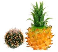 VALICLUD 2pcs Auto Antenna Topper Cartoon Antenna Decoration Creative Pineapple Shape Pu Material Convenient Practical Exterior Car Accessory