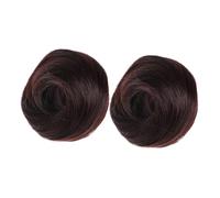 VALICLUD 2pcs Ball Head Wig Realistic Messy Bun Hair for Women Fake Hair Bun Ponytail Holder Wedding Daily Use Parties