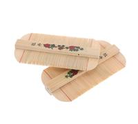 VALICLUD 2pcs Bamboo Grate Lice Comb Fine Tooth Pet Grooming Comb for Boys and Girls Dandruff Scalp Care