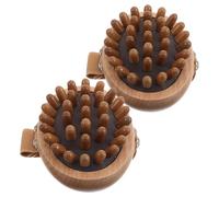 VALICLUD 2pcs Beechwood Massage Comb Scalp Massager Wood Meridian Pressure Brush for Hair Relaxation and Body Massage
