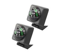 VALICLUD 2pcs Black Car Dashboard Compass Auto Compass Vehicle Boat Mount Portable Folding for Outdoor Use