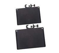 VALICLUD 2pcs Black Microphone Storage Trays with Higher Edges Design Multifunctional Plastic and Stainless Steel Microphone Stand Rack Holder for Live Broadcast Accessories