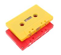 VALICLUD 2pcs Blank Audio Cassette Tapes Decorative Cassette Tape Shells for DIY Crafts and Preserving Vintage Memories