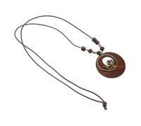 VALICLUD 2pcs Bohemian Charm Necklace Vintage Ethnic Long Sweater Chain with Rose Pendant Handmade Fashion Jewelry for Women Men