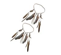 VALICLUD 2pcs Boho Plume Headband Vintage Ethnic Hair Decor for Festivals Lightweight Tassel Hairbands for Women Comfortable and Stylish Head Accessories