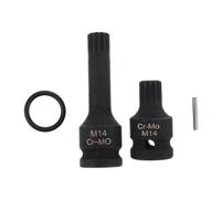 VALICLUD 2pcs Brake Caliper Socket Tool Steel Spline Brake Screw Sleeve Easy Removal for Car Repair Shops and Personal Maintenance Portable Wear Resistant