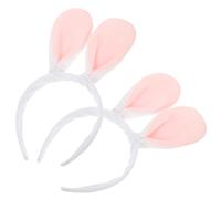 VALICLUD 2pcs Bunny Ears Hairband for Women Soft Comfortable Headbands with Long Rabbit Ears Cute Cosplay Hair Hoops for Easter Party Valentine Day Halloween Birthday Accessories