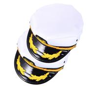 VALICLUD 2pcs Captain Hat for Costume Parties Role Play Nautical Decor Comfortable Design Elegant Embroidery for Sailors and Themed Events