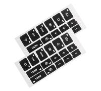 VALICLUD 2pcs Car Button Stickers Fade Resistant Dash Repair Decals for Center Console CD Player Audio Buttons Easy Stick Application Versatile Interior Fix for Worn Controls