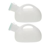 VALICLUD 2pcs Car Urinal Male Portable Toilet Bottle Lid Plastic Bedpan for Elderly Travel Pee Container for Men Hospital Bedside