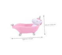 VALICLUD 2pcs Cartoon Animal Soap Dish Holder for Bathroom Compact Bathtub Shape Bar Soap Container with Drainage for Shower Countertop Cute Dinosaur Unicorn Design