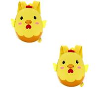 VALICLUD 2pcs Cartoon Chicken Eggshell Boy Girl Backpack School Bag for Kindergarten Practical and Lovely Boys and Girls Backpack for Daily Use