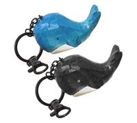 VALICLUD 2pcs Cartoon Whale Keychain Pendant Adorable Handbag Accessory for Keys Backpacks and Travel Durable and Material Friends and Loved Ones Color Random