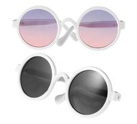 VALICLUD 2pcs Cat Eye Sunglasses for Pets Lightweight Plastic Spoof Glasses with Cool Chic Design, Convenient to Carry for Dog and Cat Daily Wearing or Show