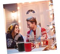 VALICLUD 2Pcs Ceramic Couple Coffee Mugs Matte Black and Red Heart Handle Espresso Cups for Household Tea and Milk Drinking Fine Ceramic for Long-Term Use