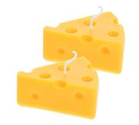 VALICLUD 2pcs Cheese Shaped Aromatherapy Scented Candles for Relaxation and Stress Relief Party Decoration Home and Yoga Use Creative Birthday and Photography Props
