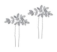 VALICLUD 2Pcs Chic Wedding Hairpins for Sparkling Rhinestone Hair Accessories Comfortable U Shaped Design for Engagements Special Occasions