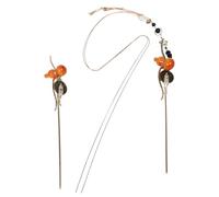 VALICLUD 2pcs Chinese Hanfu Hair Sticks with Gourd Tassel Pendants Copper Coin Motif Hair Forks for Women Traditional Bun Updo Holders Symbolizing Prosperity