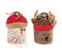 VALICLUD 2Pcs Christmas Candy Boxes Set Elder and Reindeer Design, Creative Sweets Storage Containers for Holiday Packaging and Festive Ornament Decoration