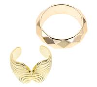 VALICLUD 2pcs Chunky Acrylic Geometric Arm Cuff Bracelets Lightweight Open End Wide Statement Bangles Stackable Vintage-inspired Minimalist Jewelry for Women and Men