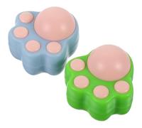 VALICLUD 2pcs Claw Shape Rotating Catnip Ball Set for Cats Portable Cat Self-Amusing Lick in Green and Blue
