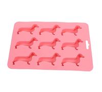 VALICLUD 2pcs Creative Dog Shape Non Stick Silicone Chocolate Mold Candy and Dessert Baking Moulds for DIY Cake Decoration Food Grade Tray for Home and Professional Use