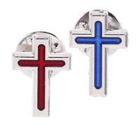 VALICLUD 2pcs Cross Lapel Pins for Men Religious Suit Brooches Holy Communion Baptism Accessories Decorative Pins for Formal Ceremonies and Parties