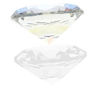 VALICLUD 2pcs Crystal Diamond Photo Props Set for Nail Art and Jewelry Photography, and Iridescent 80mm Glass Decorations for Studio Showcase and Creative Displays