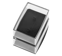 VALICLUD 2pcs Cufflinks Box Cufflinks Case Plastic Square Double-slot Box Organiser for Special Occasions and Celebrations