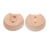 VALICLUD 2pcs Curtain Pole Socket Shower Rod Holders for Wall 2.16x2.16x0.59in Wood Stylish Easy Installation Elegant Balcony Bathrooms