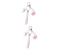 VALICLUD 2pcs Cute Cartoon Alpaca Keychain Pendant Bag Decoration Creative Hanging Accessory Colors for Bags Cell Phones and Keys for All Occasions