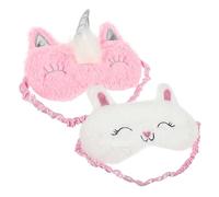 VALICLUD 2Pcs Cute Cartoon Sleep Mask Eye Covers for Sleeping Light Blocking Eye Masks for Travel Nap Adorable Alpaca Unicorn Designs for Women