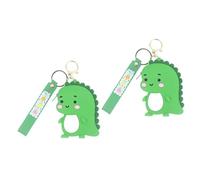VALICLUD 2pcs Cute Dinosaur-Shaped Silicone Key Chain Pendant Purse Change Bag for Boys and Girls Adults Creative Design for Parties and Home Use
