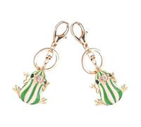 VALICLUD 2pcs Cute Frog Keychain Luxury Zinc Alloy Charm Handbag Accessory Car Keychain Bag Charm for Tote Bags Women Keyring