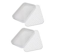 VALICLUD 2PCS Deep Rabbit Litter Box Plastic Potty Training Tray for Guinea Pigs Ferrets Small Animals Easy-clean Corner Toilet for Indoor Bunny and Small Pet Bedding