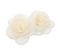 VALICLUD 2pcs Detachable Fabric Rose Flower Shoe Buckles for Women Elegant Clips for High Heels and Sandals Stylish Floral Decorations for Formal and Casual Occasions Light Yellow