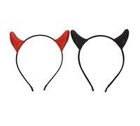 VALICLUD 2pcs Devil Horn Headbands Unique Halloween Hair Accessories for Women and Men Charming and Eye-catching Cosplay Props for Parties and Carnivals