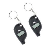 VALICLUD 2Pcs Digital Tire Pressure Gauge Portable for Car and Truck Key Ring Design with Instant Display Ergonomic Non Slip Grip for Accurate and Quick Tire Pressure Monitoring