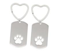VALICLUD 2pcs Dog Memorial Keychain with Paw Print Pendant Ashes Holder Jewelry for Lightweight Keepsake Urn Keychain for Cherished Memories