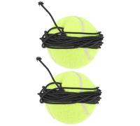 VALICLUD 2pcs Dog Tennis Balls with String for Training and Outdoor Play, Small Sturdy Tennis Balls for Dogs, Interactive Fetch for Pet Exercise and Training