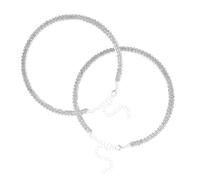 VALICLUD 2pcs Double Layer Bridal Tennis Necklace for Women Lightweight Bling Rhinestone Crystal Choker Elegant Wedding Jewelry Modern Design for Parties and Special Occasions