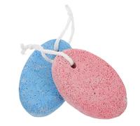 VALICLUD 2Pcs Double-Sided Volcanic Pumice Stones for Feet with Storage Box Natural Dead Skin Remover Foot Files for Corns Hard Skin Cracked Heels Moist Exfoliation and Random Color