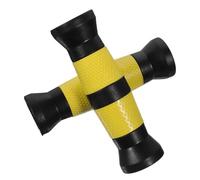 VALICLUD 2pcs Dumbbell Grip Covers, Gym Hand Grips, Pvc, Black and Yellow, Portable Secure Locking Mechanism for Lifting Routine and Diverse Exercise Needs