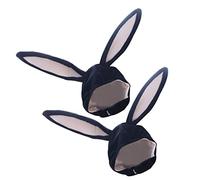 VALICLUD 2pcs Ears Hood Warm Plush Hat for Photo Props Adorable Bunny Ears Design for Parties Costumes and Easter Celebrations Soft and Comfortable Accessory for Boys and Girls and Adults