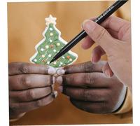 VALICLUD 2Pcs Edible Marker Pen Double-Ended Soft Tip Baking Pens for Cake Decorating Cookie Drawing with Brush and Fine Tips for DIY Creative Designs