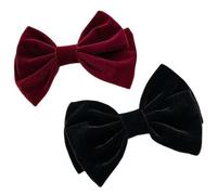 VALICLUD 2pcs Elegant Bow Clips for Women Lightweight Non Slip Hair Barrettes Vintage Velvet Hair Accessories for Teens Stylish Easy to Use Daily Life