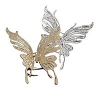 VALICLUD 2pcs Elegant Butterfly Hair Claw Clips Small Jaw Clips for Women and Sturdy Non-deformable Design Secure Hold for Hair for Parties and Everyday Use Random Color