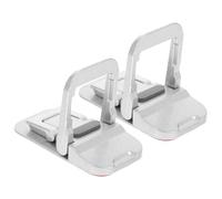 VALICLUD 2pcs Ergonomic Aluminum Alloy Laptop Stand Riser Adjustable Viewing Angle Foldable Notebook Holder Stable Keyboard Feet Lightweight Portable for Multiple Laptop Models