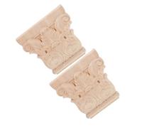 VALICLUD 2pcs European Style Wood Corbels Hand Carved Solid Wood Wall Brackets for Villa and Club Decoration Elegant Classical Design Enhancing Artistic Atmosphere