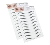 VALICLUD 2Pcs Eyebrow Transfer Stickers Hair Like Eyebrow Tool for Men Women Easy to Use Eyebrow Stencils for Sparse Brows Natural Look Black